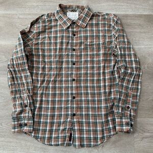 Vintage GRAMICCI Button Shirt Mens Medium Checkered Plaid Camp Hiking Casual